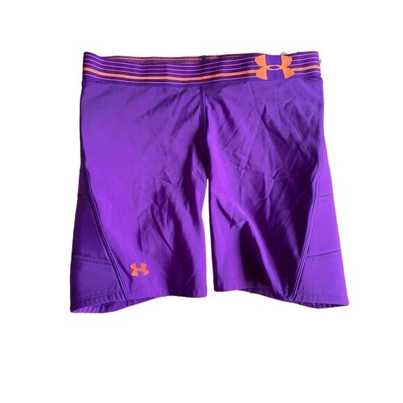 Under Armour, women’s compression, purple padded, shorts, softball size medium - Picture 1 of 5
